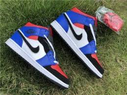 Nike Air Jordan 1 Mid Black Hyper Royal White Air Jordan 1 Mid Top 3 Black Hyper Royal University Red In 2020 Air Jordans Jordan 1 Mid Jordans