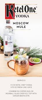 Mix A Moscow Mule This Holiday Season With Exceptionally Smooth Ketel One Vodka Combine 1 5 Oz Of Ketel One Fun Drinks Best Probiotic Foods Cocktail Drinks