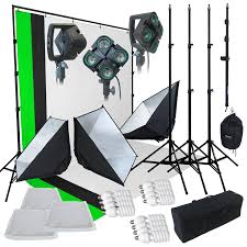 Linco Lincostore 2000 Watt Photo Studio Lighting Kit With 3 Color Muslin Backdrop Stand Photography Flora X Fluorescent 4 Socket Light Bank And Auto Pop Up Softbox Only Takes 3 Seconds To Set Up