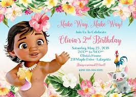 A T T E N T I O N Some Printing Companies May Moana Invitation Moana Birthday Invitation Moana Birthday
