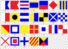 The meaning of the flags (the letters they represent) and their names (which make up the phonetic alphabet) were chosen by international agreement. International Maritime Signal Flags Alphabet Flag Semaphore Letter International Code Of Signals Maritime Navigation Transparent Background Png Clipart Hiclipart