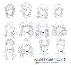 Hairstyles Pack 2 By Kimir Ra Drawings Drawing Hair Tutorial How To Draw Hair