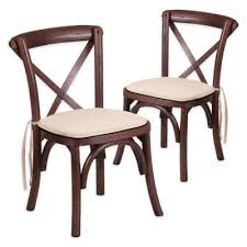 Flash Furniture Kids Cross Back Dining Chairs In Mahogany With Cushions Set Of 2 Bed Bath Beyond Cross Back Dining Chairs Crossback Chairs Dining Chairs