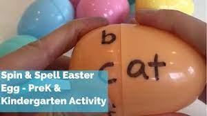 Do not break the egg under any circumstance! Kindergarten Spelling Activity Easter Egg Spin Spell Preschool Early Learning Activity Youtube