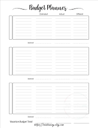 vacation planner printable template travel insert itinerary packing list family holiday simple profit and loss statement excel