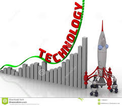 the graph of technology growth stock illustration