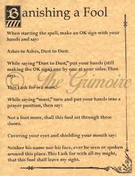 Banish A Fool Book Of Shadows Spells Page Wicca Witchcraft Pagan Spells Witchcraft Wiccan Spell Book Witchcraft Spell Books