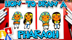 Start with two trapezoids and two ovals. How To Draw An Ancient Egyptian King And Queen Pharaoh Art For Kids Hub