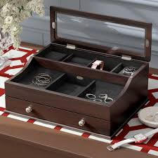 Find many great new & used options and get the best deals for vintage mens suit butler rack wood valet clothing stand at the best online prices at ebay! Charlton Home Men S Glass Top Wooden Dresser Top Valet Jewelry Box Reviews Wayfair