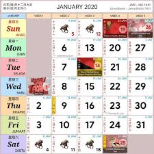 Kalendar 2020 Senarai Cuti Umum Dan Cuti Sekolah Malaysia Kalendar Tahun Baru Cina Sekolah