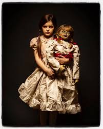 Annabelle Bee Mullins Samara Lee With The Annabelle Doll From Annabellecomeshome Annabelle Doll Horror Movie Posters Horror Movie Characters