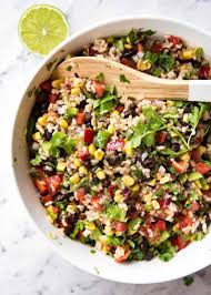 Cowboy Rice Salad Recipe Rice Salad Recipes Brown Rice Recipes Recipetin Eats