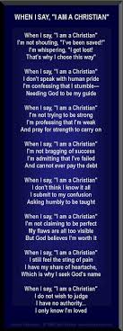 When I Say I Am A Christian Meaningful Poems Christian Poems Inspirational Humor