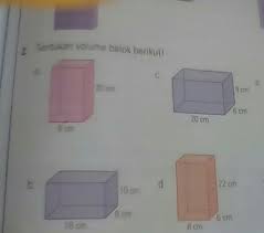 Tolong Ya Dijawab Tentukan Volume Balok Berikut Brainly Co Id