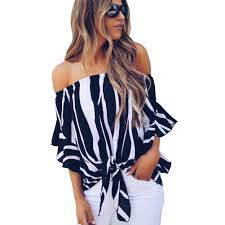 Baju seragam pramugarinya masih melekat rapi dibadannya. Baju Wanita Terusan Bahu Terbuka Garis Garis Vertikal Atasan Wanita Hitam Grosir Buy Wanita Tops Grosir Wanita Pakaian Atasan Wanita Product On Alibaba Com