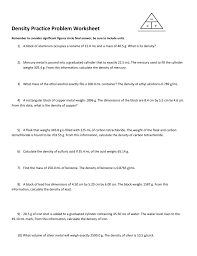 Science 8 Density Calculations Worksheet Answers Key Nidecmege