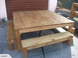Huge 1 8m X 1 8m Table And 4 Benches Free Delivery Square Patio Table Cheap Table And Chairs Diy Patio Table