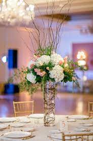 Coral Aqua Beach Wedding From Brooke Images Wedding Flower Arrangements Tall Wedding Centerpieces Wedding Centerpieces