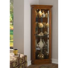 The corner curio is a furniture piece designed for collectors with limited space. Sofaweb Com Golden Oak Brown Corner Curio Cabinet Walmart Com Walmart Com