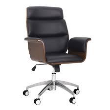 Cannonade Mid Century Modern Swivel Office Chair By Christopher Knight Home Overstock 31914200 Black Gray Silver
