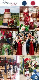 Top 8 Striking Navy Blue Wedding Color Palettes For 2019 Fall Navy Blue And Red Wedding Dreses Wedding Colors Red Red Gold Wedding Wedding Color Schemes Red