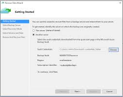 Choose select another backup to restore files from, and then follow the steps in the wizard. Wiederherstellen Von Dateien Auf Windows Server Mit Dem Mars Agent Azure Backup Microsoft Docs