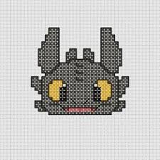 Hama Toothless Google Haku Point De Croix Dragon Krokmou Tricot Et Crochet