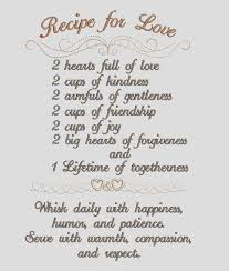 Recipe For Love Embroidery Design Weddings Anniversary Machine Embroidery Weddings Quotes Wedding Anniversary Quotes Anniversary Quotes For Couple Anniversary Quotes