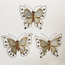 Butterfly decorations for outside wall. Enchanted Garden 13 Metal Butterfly Outdoor Wall Art Assorted Styles At Menards