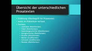 I received high grade and positive feedback from my instructor. Ubersicht Prosatexte Analysieren Und Interpretieren Deutsch Youtube