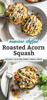 Mexican Stuffed Acorn Squash Vegan Gluten Free Fit Mitten Kitchen Recipe Acorn Squash Recipes Healthy Squash Recipes Vegan Acorn Squash Recipes