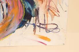 MALCOLM BONNEY (AMERICAN 20TH C.) ACRYLIC ON PAPER, 1978, H 30", W 22",  FIGURES IN A LANDSCAPE sold at auction