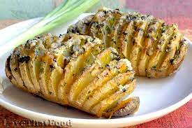 Fanned Baked Potato Recipe With Images Recipes Herb Recipes Baked Potato Slices