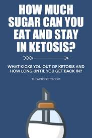 There may be an upper limit as to how much you should consume. Find Out How Much Sugar Will Kick You Out Of Ketosis The Art Of Keto