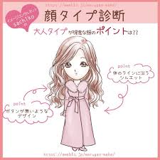 大人顔さんが似合いやすい服を選ぶポイント 顔タイプ診断フェミニン ソフエレ エレガント クール 顔 タイプ 診断 フェミニン 顔