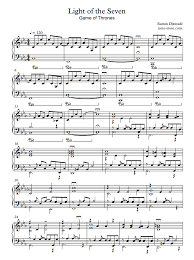 Ramin Djawadi Light Of The Seven Sheet Music For Piano Pdf Piano Easy Piano Sheet Music Sheet Music Printable Sheet Music