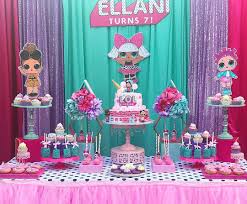 Lol Surprise Doll Desert Table By Aandaevents Pink Blue Cake Stands By Opulenttre With Images Suprise Birthday Party 7th Birthday Party Ideas Birthday Surprise Party