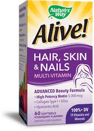 Watch adam conover bust the myth here. Nature S Way Alive Hair Skin And Nails Multivitamin Softgels Strawberry 60 Ct Walmart Com Walmart Com