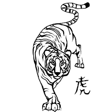 Tiger tattoo art can have the following symbolic meaning (besides your own): Tiger Tattoo 2 By Darkmoon17 By Bigcats On Deviantart Tiger Tattoo Tiger Tattoo Design Line Drawing Tattoos
