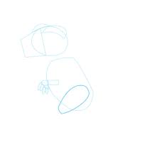 Draw the dinosaur's open jaws. How To Draw A Cartoon T Rex Feltmagnet