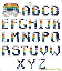 Maybe you would like to learn more about one of these? Rainbow Cross Stitch Letters Cross Stitch Alphabet Patterns Cross Stitch Fonts Simple Cross Stitch
