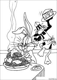 This daffy duck meet bugs bunny coloring pagesready to print and paint for your kids. Coloring Page Bugs Bunny And Daffy Duck And Spaghetti Coloring Me