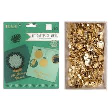 It makes at least 12 cards. 10 Diy Gold And Green Greeting Cards 150 Golden Metal Thumbtacks