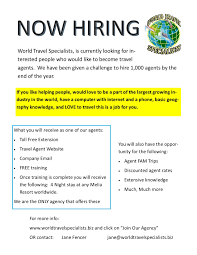 Hiring Agents Worldwide Helping People Travel Agent Hiring