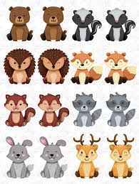 Woodland Animals Clipart Raccoon Forest Friends Sticker Etsy In 2021 Woodland Clipart Animal Clipart Forest Friends