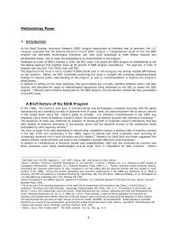 Where can you find a good research paper methodology section sample? 1 Introduction An Assessment Of The Small Business Innovation Research Program Project Methodology The National Academies Press