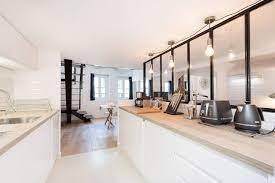 appartement paris 6 68 m2 ouverts esprit loft atelier cuisine verriere cuisine moderne cuisine appartement