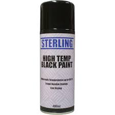 black paint aerosol spray 400ml stove