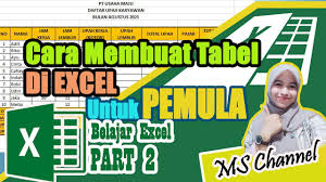 When designing a new logo you can be inspired by the visual logos found here. Cara Membuat Tabel Di Excel Untuk Pemula Youtube