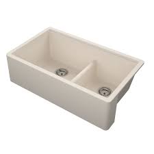 Torva 30 x 18 inch undermount kitchen sink, gloss black ceramic coating with nanotek undermount sink and black pull down kitchen faucets 310.99 $ 310. Empire Industries Tf33dwg Titan 33 Inch Farmhouse Composite Granite Double Bowl Kitchen Sink In White With Strainer